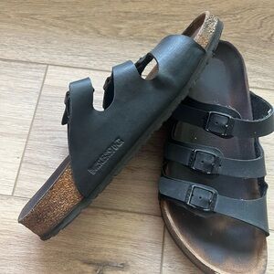 Birkenstock - Black, three strap sandal